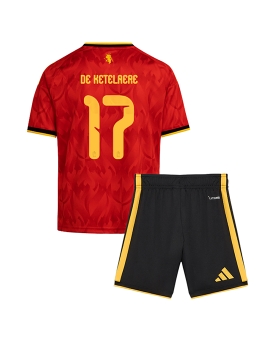 Billige Fotballdrakt Belgia Charles De Ketelaere #17 Replika Hjemmedraktsett Barn VM 2026 Kortermet (med bukser)